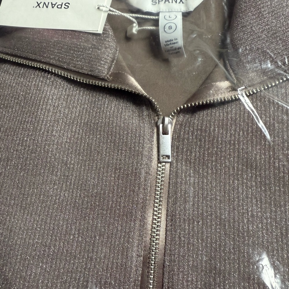 Spanx Metallic Zip-Up Jacket